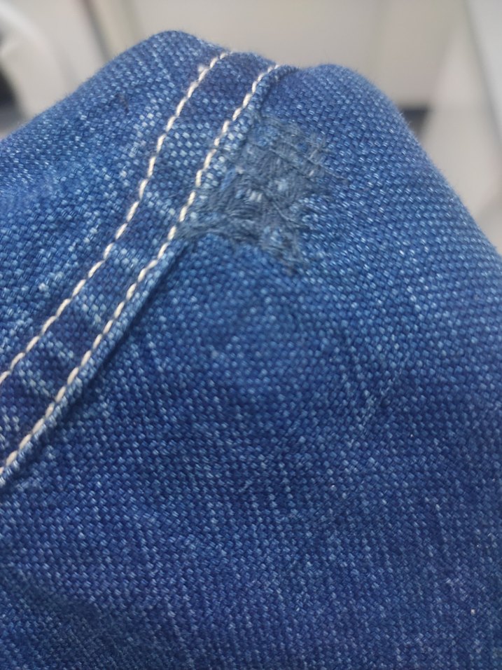 COS ERKEK DENİM KOT GÖMLEK SEDEF DÜĞMELİ L BEDEN - Görsel 4