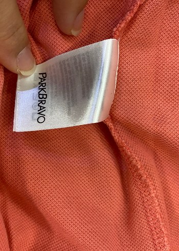 40 Beden pembe Renk Penye lacaste Kısa Kollu Polo Yaka Elbise
