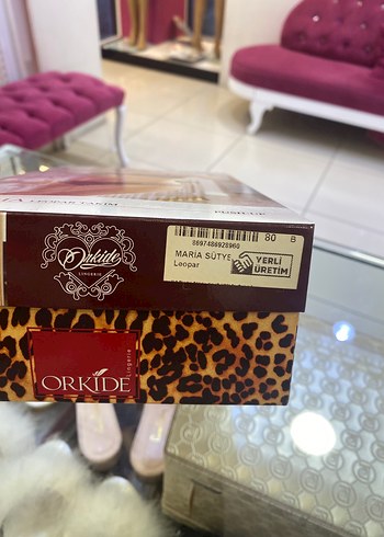 Penti Orkide Maria Leopar Desenli Push-Up Sütyen Takımı #80B #dolgulu