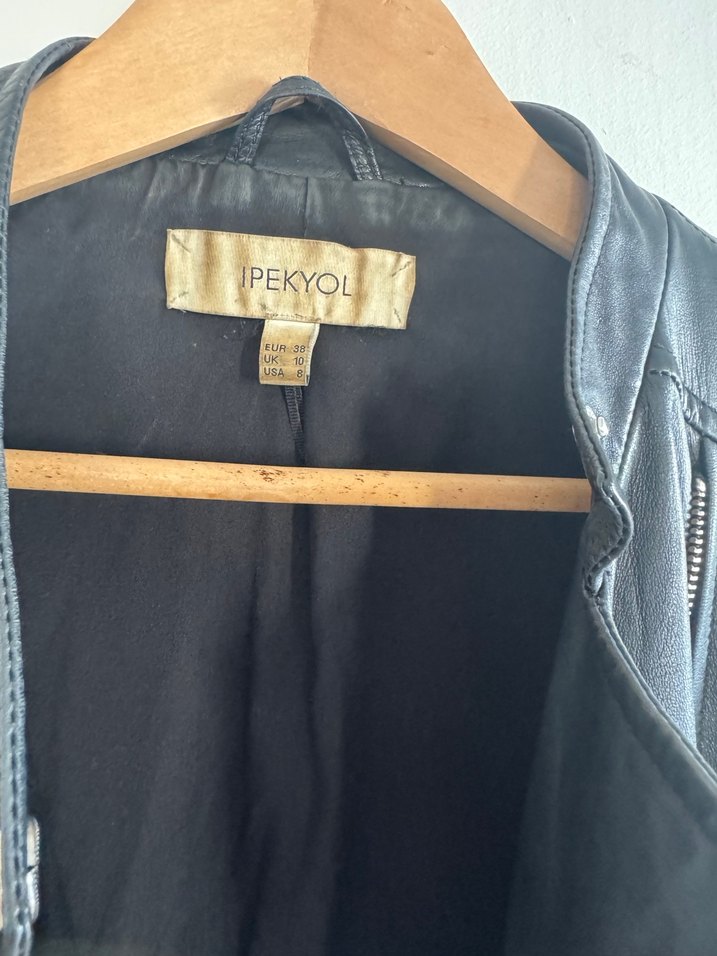 İperkyol Hakiki Deri Kısa Mont Ceket - Görsel 2