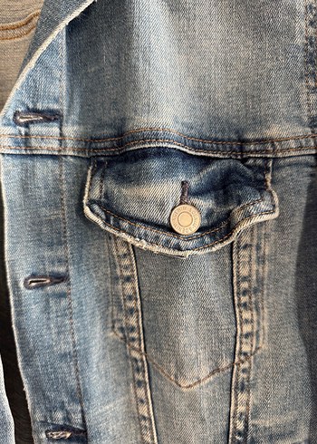 H&M Jean Kot Kadın Denim Ceket - Görsel 3