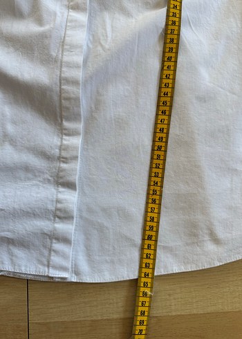 Trendyol pamuklu yakası pencereli açık önü çiçek aplikeli gömlek - Görsel 7