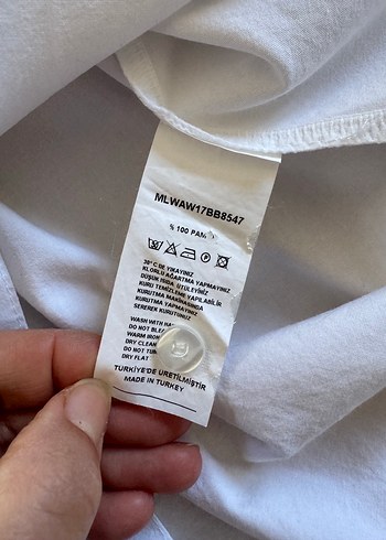 Trendyol pamuklu yakası pencereli açık önü çiçek aplikeli gömlek - Görsel 5