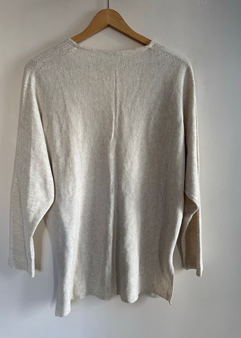 V Yaka Uzun Kollu Yarasa Triko Kazak - Görsel 4