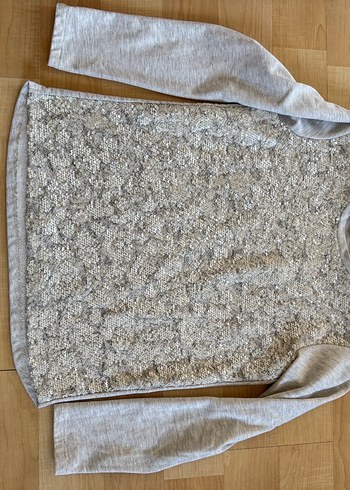 Koton önü pullu Uzun Kollu Sweatshirt - Görsel 5