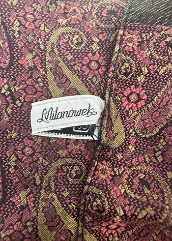 Şal Desenli Bordo-Yeşil Renk Püsküllü Bohem Erkek Fular - Görsel 3