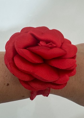 2 adet saten gül bileklik kına aksesuar - Görsel 2