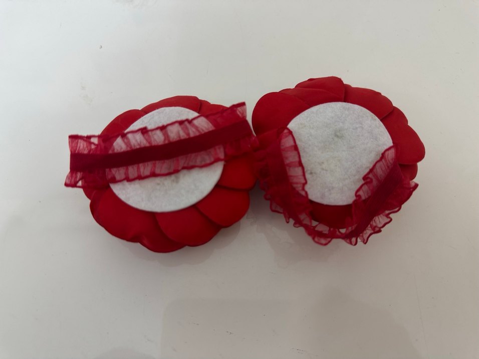 2 adet saten gül bileklik kına aksesuar - Görsel 4