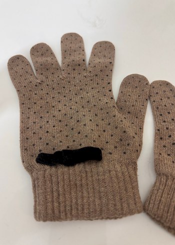 Kadın Bej Örgü Eldiven - Görsel 2