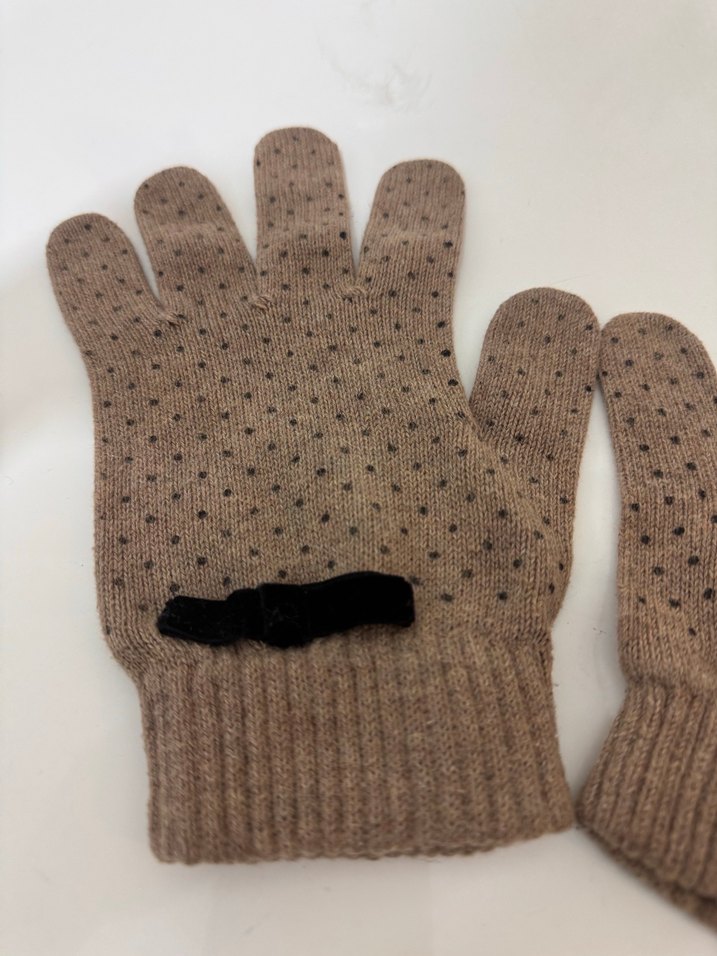 Kadın Bej Örgü Eldiven - Görsel 2