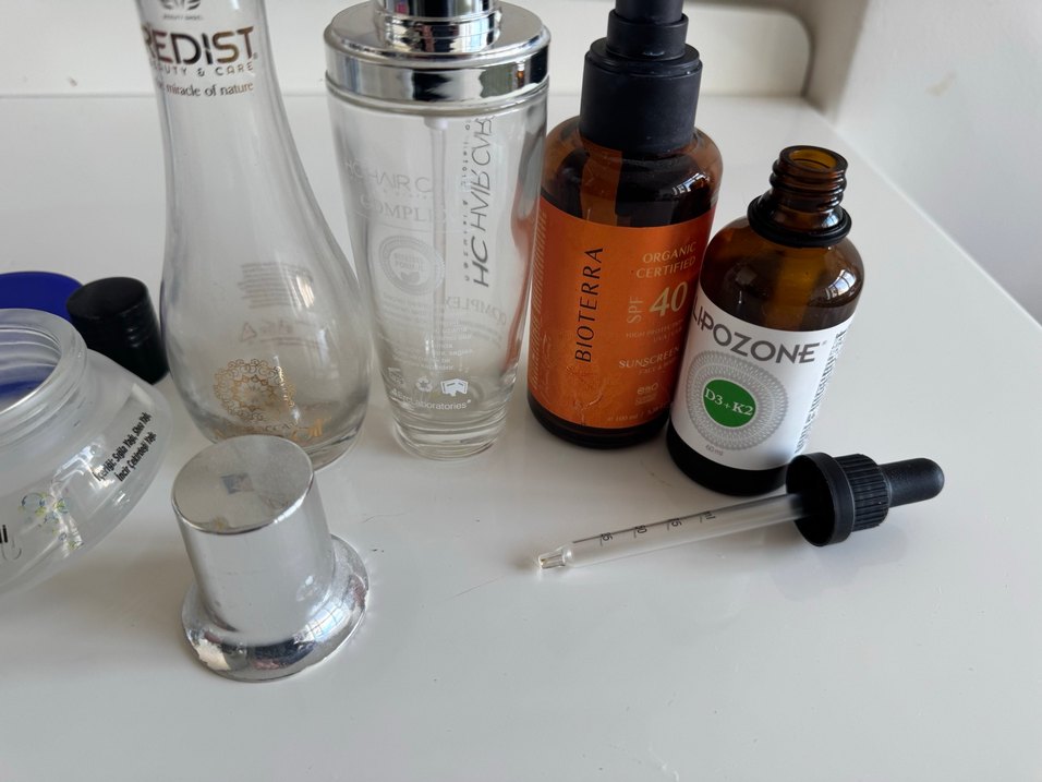 Kozmetik boş cam şişeler - Görsel 3