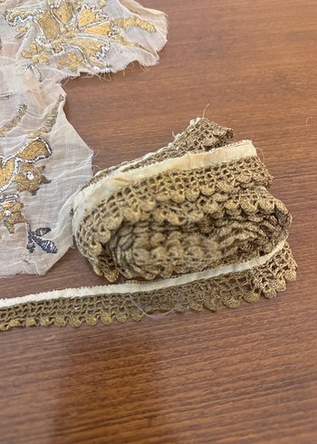 Antika ipek tel kırma Nakışlı El İşi Şeritler - Görsel 5