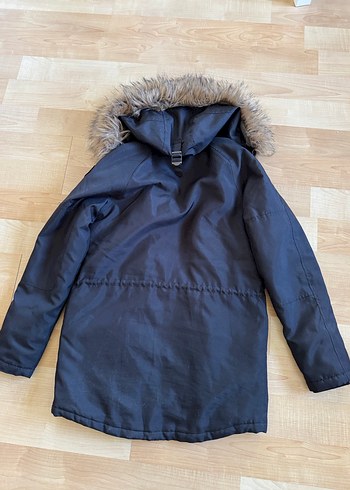 Koyu Gri Kapüşonlu Erkek Mont - Görsel 5