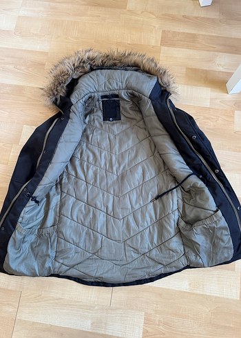 Koyu Gri Kapüşonlu Erkek Mont - Görsel 4