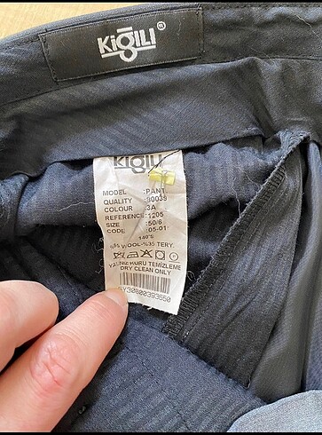 48 Beden gri Renk ERKEK KİĞILI 140?S YÜN KLASİK PANTOLON