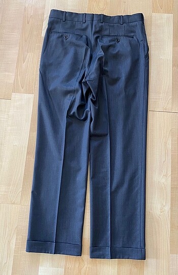 Diğer Super 140?s klasik kumaş erkek duble paça pantolon