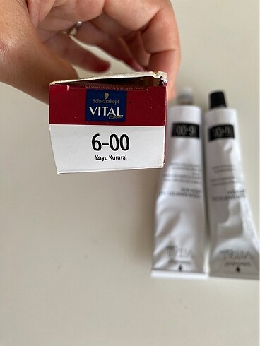 Schwarzkopf Schwarzkopf Vital 2 adet koyu kumral tüp boya 6-00