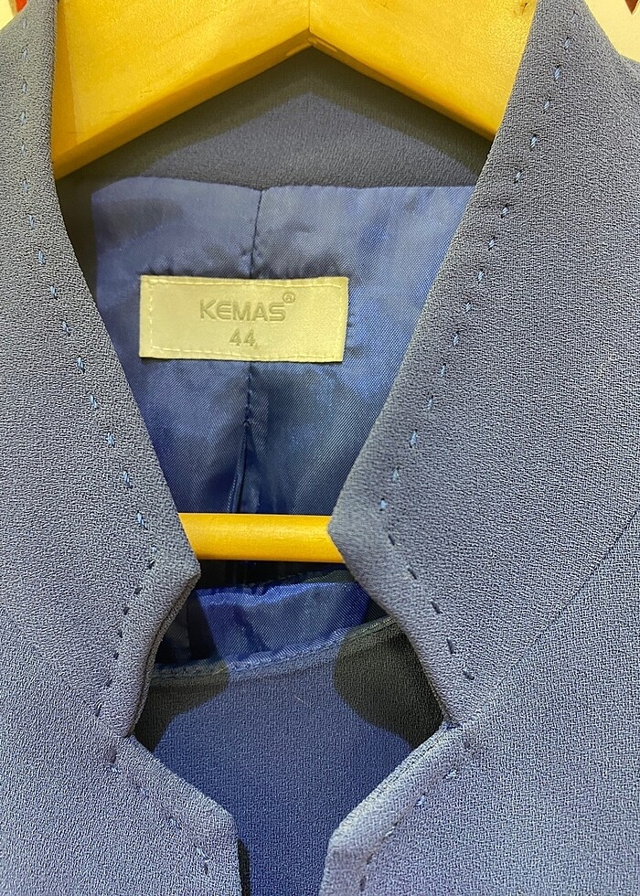 KEMAS KREP KUMAŞ ÖZEL GÜN ELBİSE CEKET TAKIM - Görsel 2