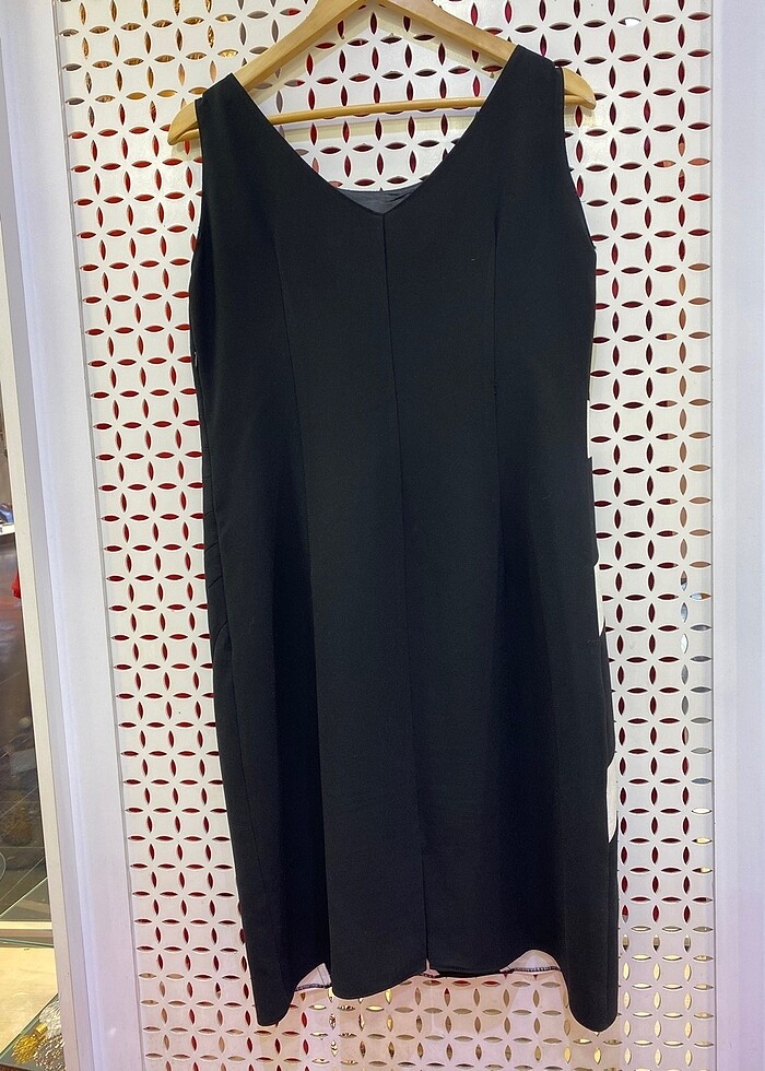 KEMAS kolsuz dizaltı şık elbise - Görsel 2