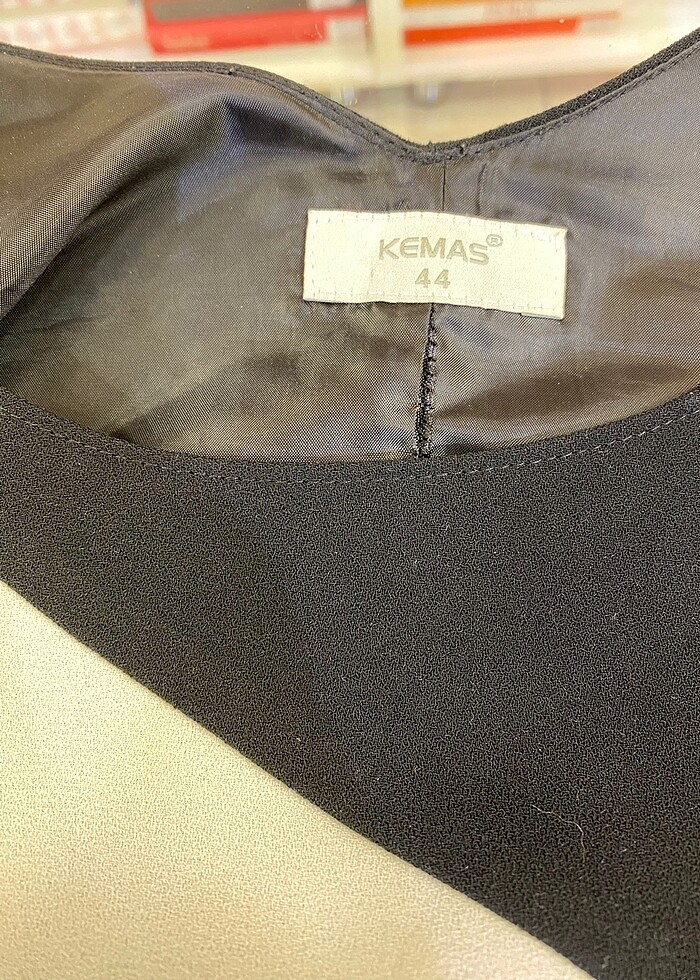 KEMAS kolsuz dizaltı şık elbise - Görsel 3