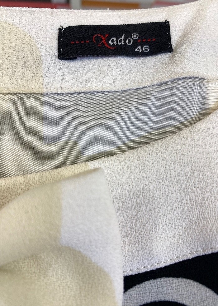 Siyah beyaz desenli içi astarlı kolsuz elbise - Görsel 3