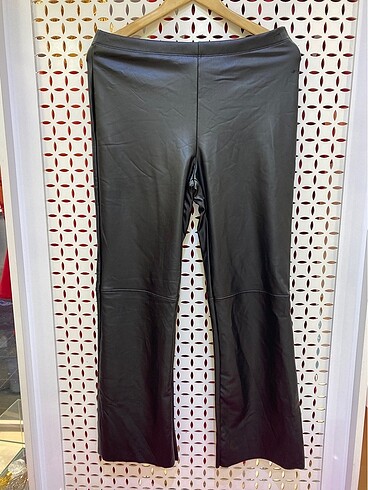 H&M geniş paça deri tayt pantolon