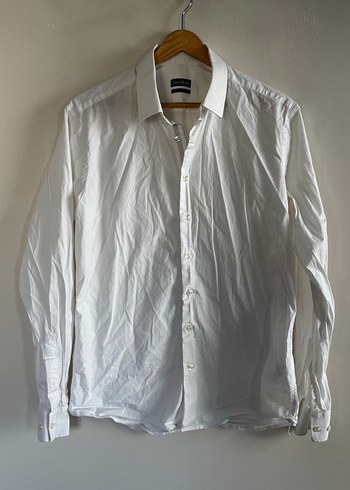 Network Slim Fit Beyaz Uzun Kollu Gomlek