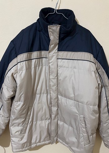 Gri ve Lacivert Fermuarlı Erkek Mont buyuk beden - Görsel 2