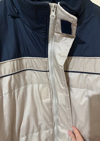 Gri ve Lacivert Fermuarlı Erkek Mont buyuk beden - Görsel 4