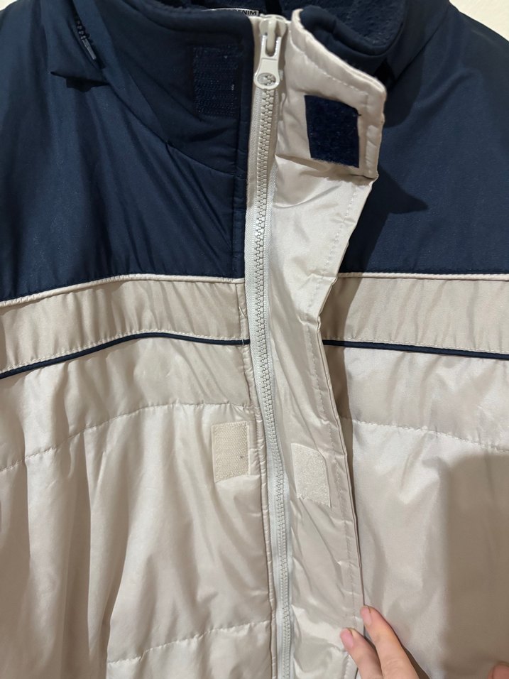 Gri ve Lacivert Fermuarlı Erkek Mont buyuk beden - Görsel 4