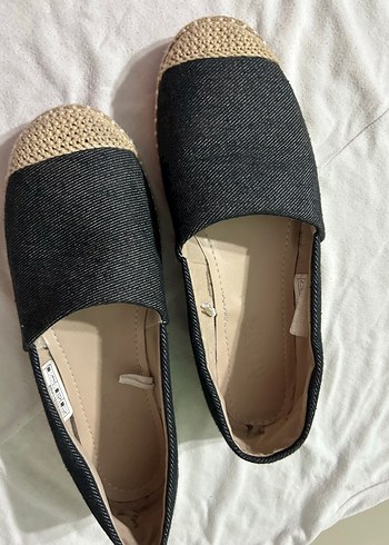 Siyah Denim Dolgu Topuk Kadın Espadril - Görsel 3
