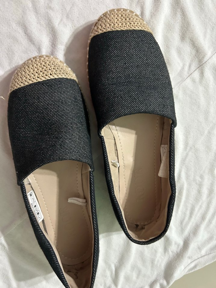 Siyah Denim Dolgu Topuk Kadın Espadril - Görsel 3