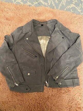 Süet biker ceket