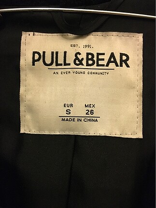 s Beden Pull&Bear siyah kürk