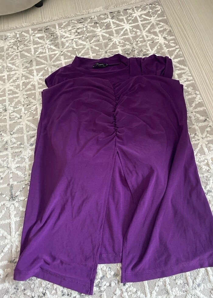 Trendyol milla mor elbise - Görsel 3