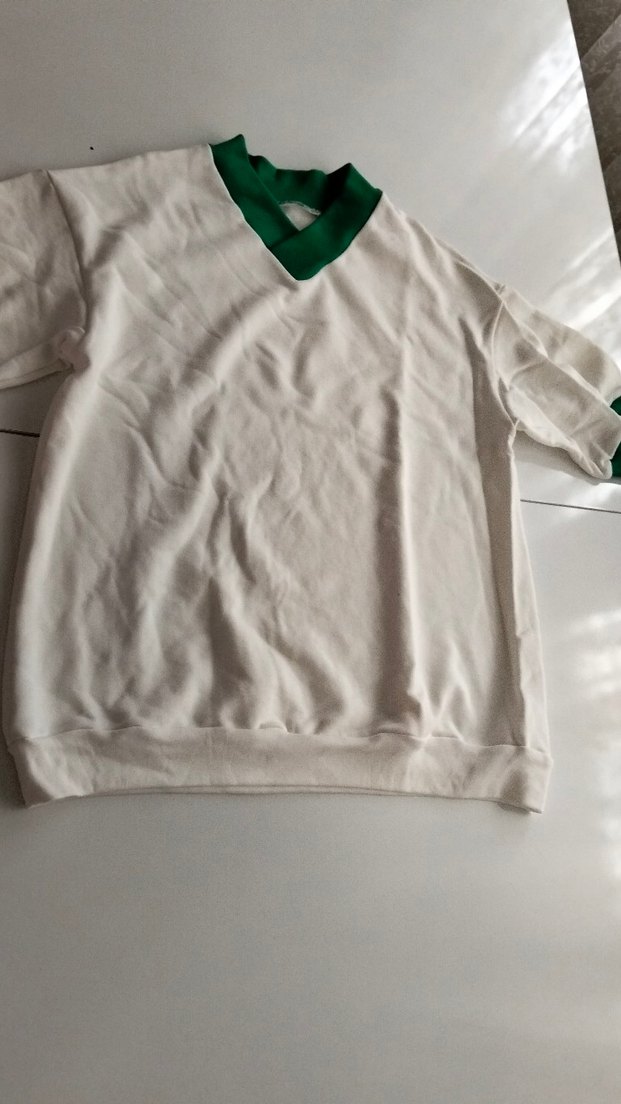 Yeşil Yakalı Beyaz Hamile Tişörtü - Görsel 2