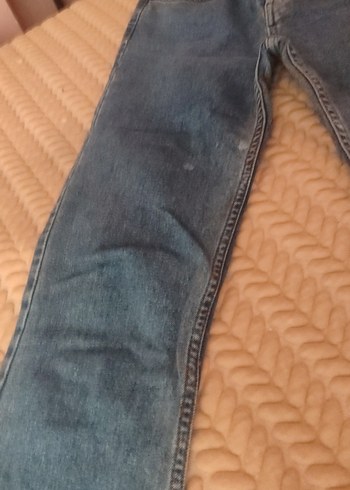 s Beden mavi Renk Kadın Mavi Denim Fırfırlı Bol Kesim Jean