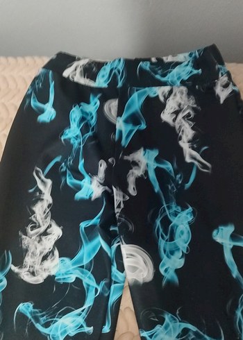 Mavi Batik Desenli çocuk İspanyol Paça Pantolon - Görsel 3