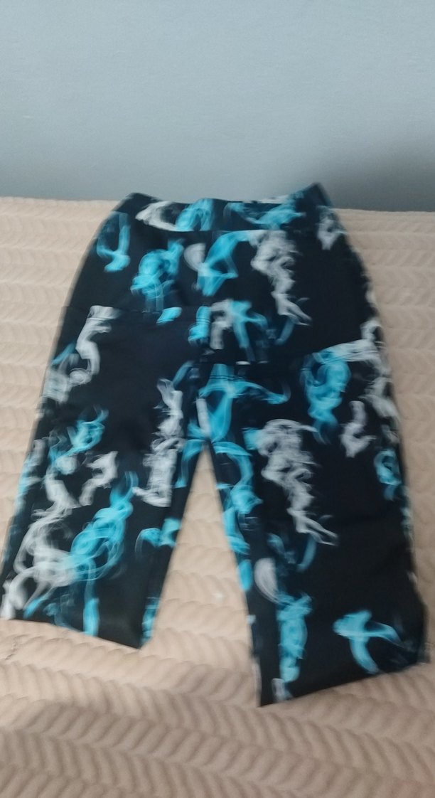 Mavi Batik Desenli çocuk İspanyol Paça Pantolon - Görsel 4