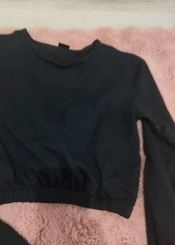 Kız Siyah Oversize Streetwear Eşofman Takımı - Görsel 2