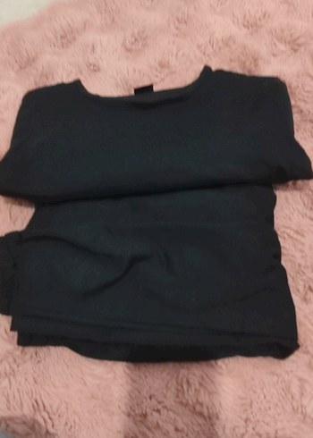 Kız Siyah Oversize Streetwear Eşofman Takımı - Görsel 6