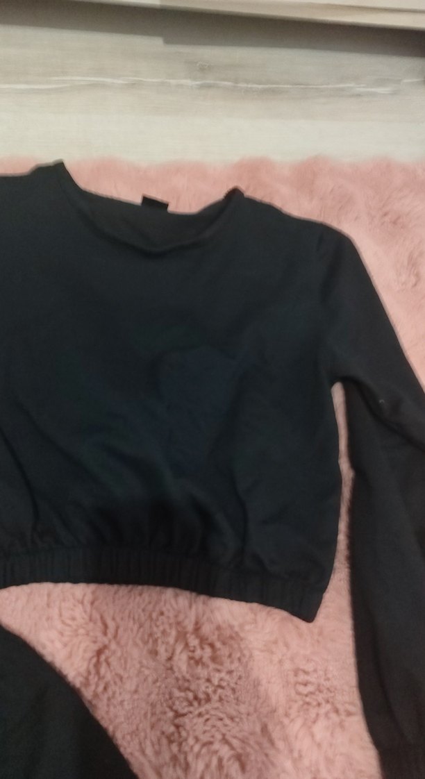 Kız Siyah Oversize Streetwear Eşofman Takımı - Görsel 2