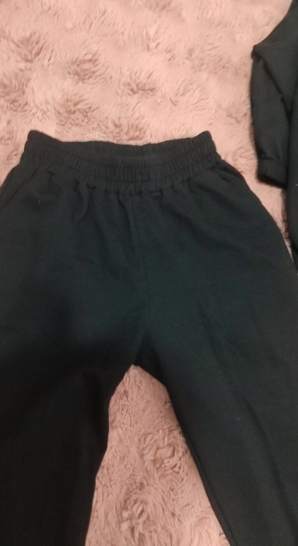 Kız Siyah Oversize Streetwear Eşofman Takımı - Görsel 4