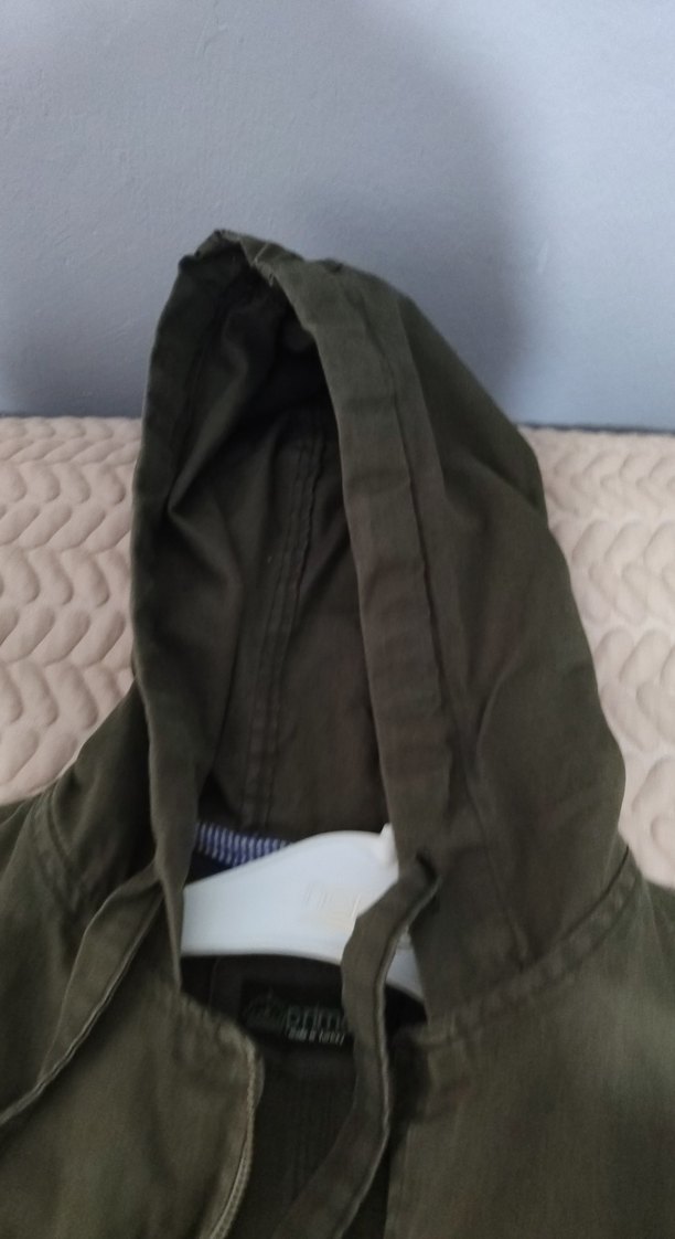 Haki yeşili Kapüşonlu Fermuarlı Kadın Ceket - Görsel 4