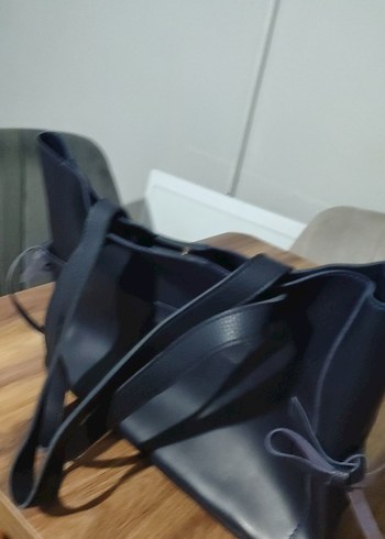 Siyah Deri Tokalı Kadın Çanta - Görsel 5