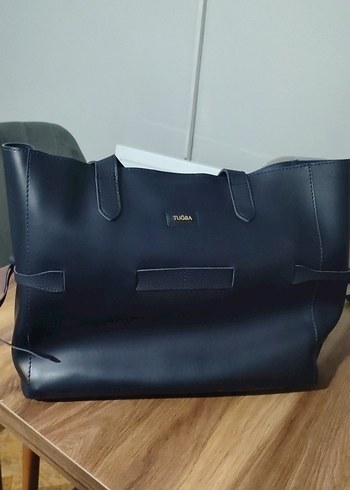 Siyah Deri Tokalı Kadın Çanta - Görsel 2