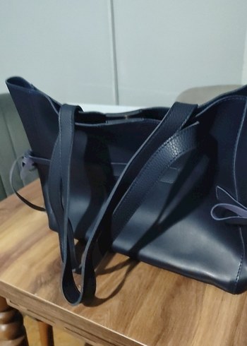 Siyah Deri Tokalı Kadın Çanta - Görsel 3