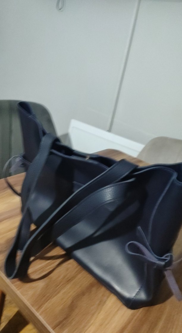 Siyah Deri Tokalı Kadın Çanta - Görsel 5