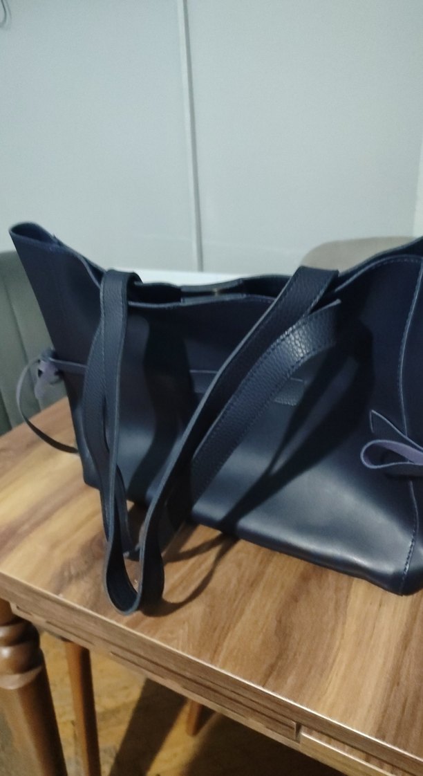 Siyah Deri Tokalı Kadın Çanta - Görsel 3