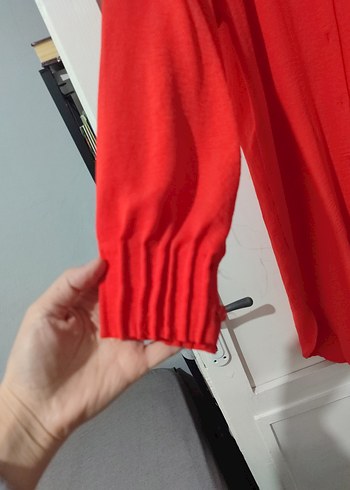 Uzun Kollu nar çiçeği Salaş Kadın Tunik - Görsel 3